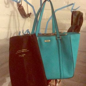 Kate Spade Large Turqoise Carry-all with sleeper
